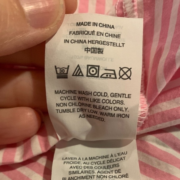 J. Crew V-neck Striped Bell Sleeve Blouse size 2 - Picture 6 of 7